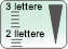 Elenco ordinato per numero di lettere, una parola sotto l'altra, in una colonna e in ordine decrescente